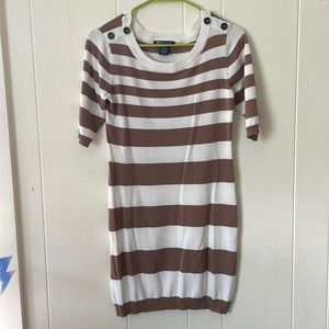 body central striped sweater dress